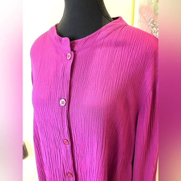 Vintage JM collection /small pleat fabric/full length/buttons/notch collar  💜 - Picture 6 of 10